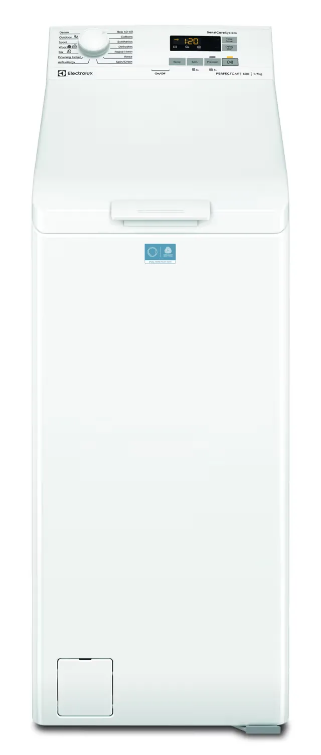 Electrolux EW6T472E2E toppmatet vaskemaskin (7 kg, B klasse, 1151 o/min)