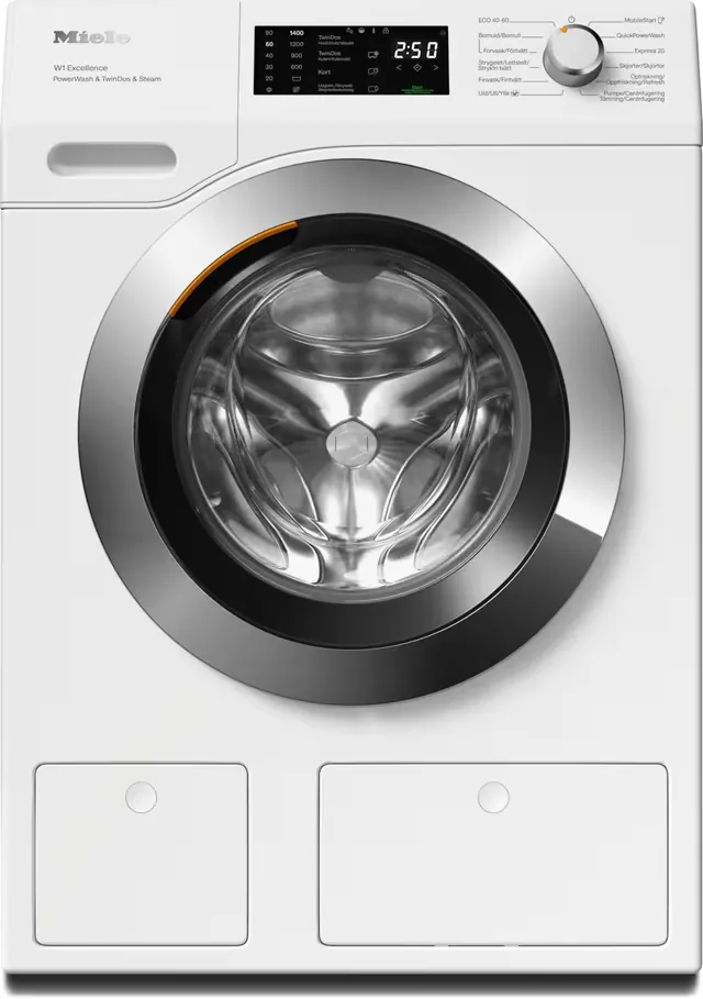 Miele WEG895WCS NDS LW PWash&TDos&Steam vaskemaskin (9 kg, 1400 o/min)