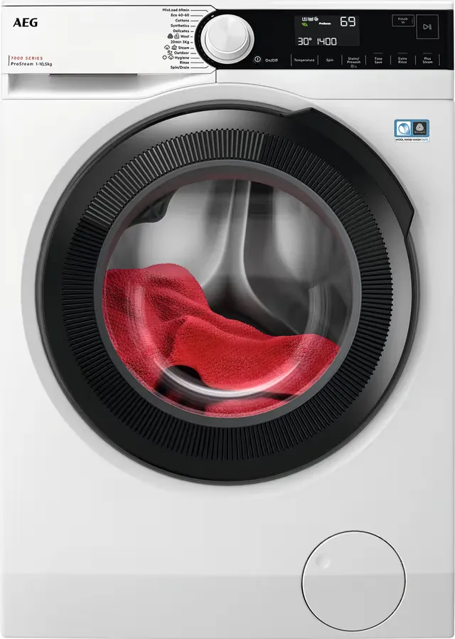 AEG LR734EX4E vaskemaskin (10,5 kg, A klasse, 1351 o/min)