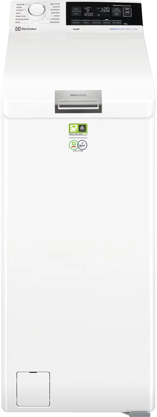 Electrolux EW7T673L1L toppmatet vaskemaskin (7 kg, A klasse, 1251 o/min)