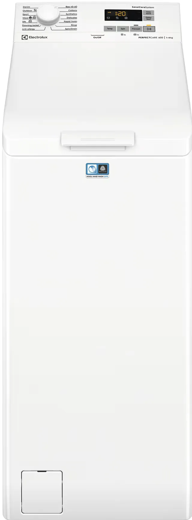Electrolux EW6T462O4O toppmatet vaskemaskin (6 kg, D klasse, 1151 o/min)