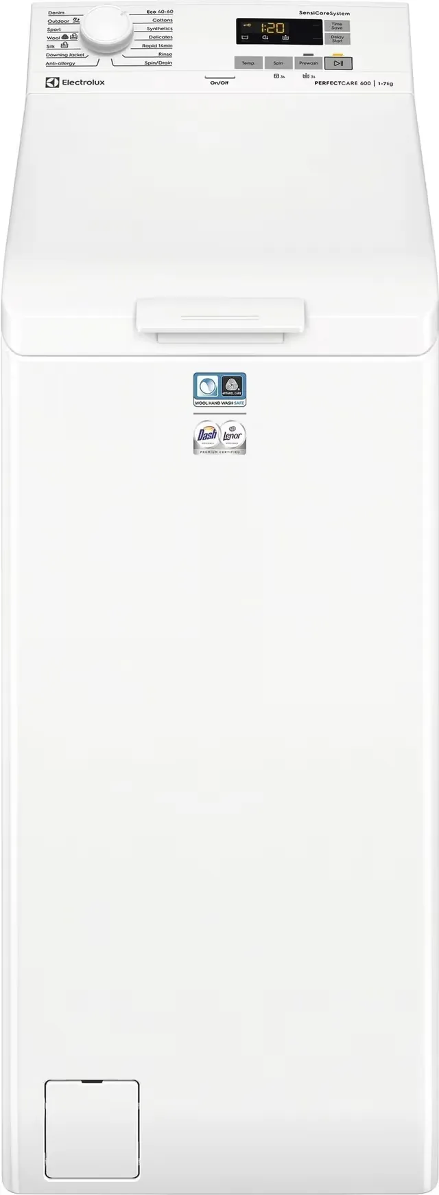 Electrolux EW6T472L2L toppmatet vaskemaskin (7 kg, B klasse, 1151 o/min)
